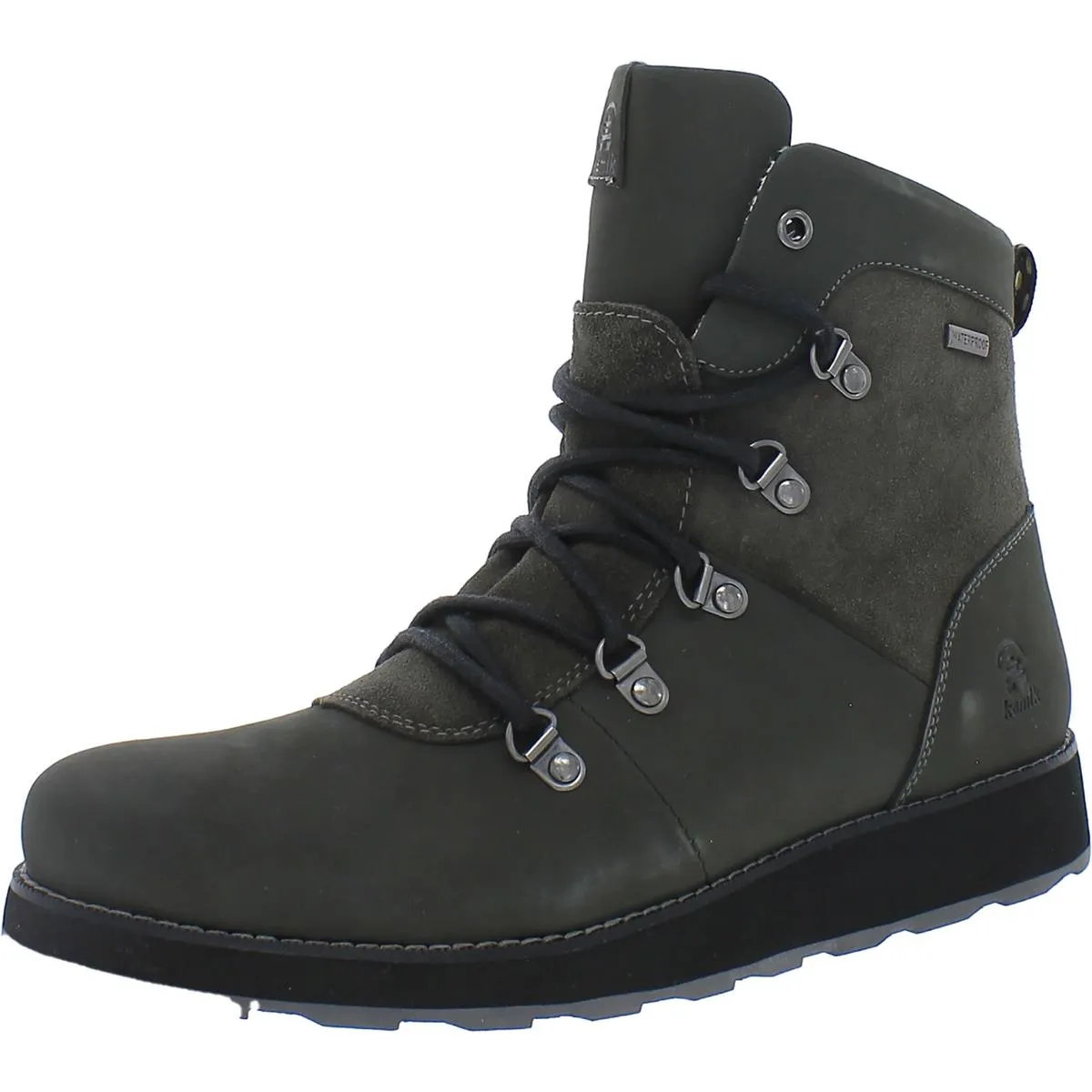 Kamik Womens Ariello Leather Waterproof Combat & Lace-up Boots