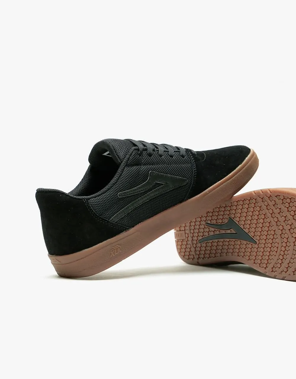 Lakai Brighton Skate Shoes - Black/Gum Suede