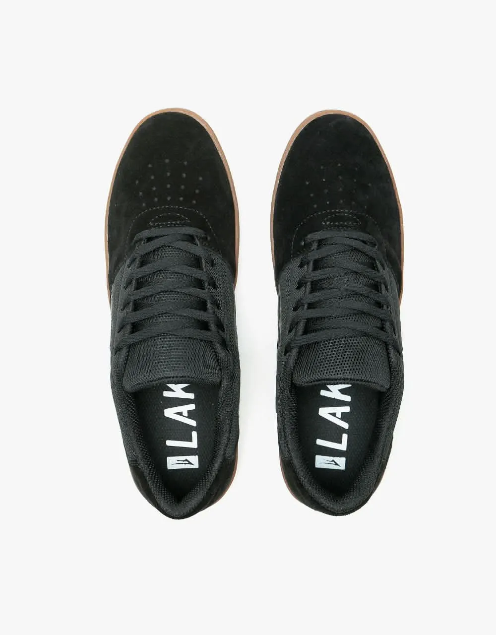 Lakai Brighton Skate Shoes - Black/Gum Suede