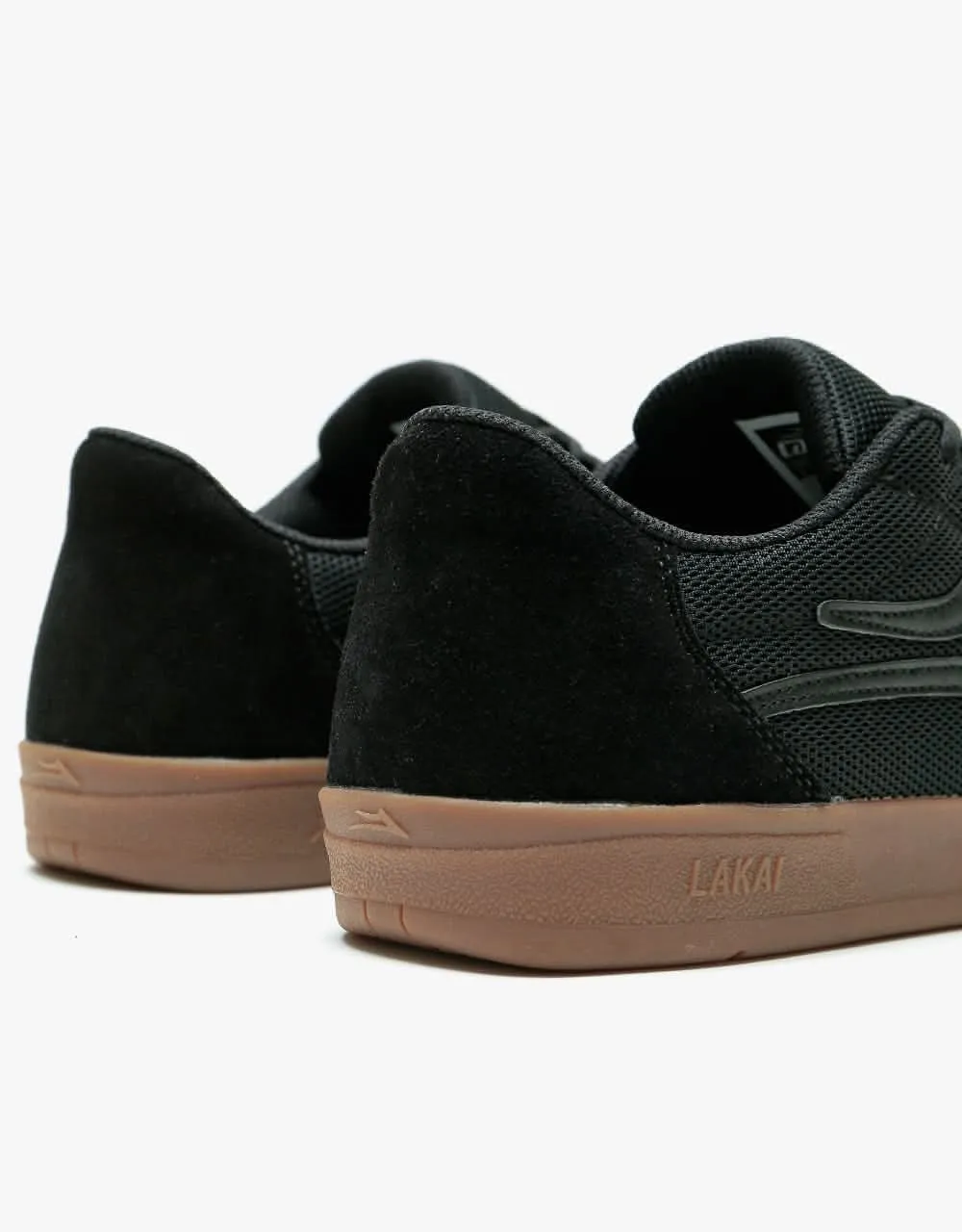 Lakai Brighton Skate Shoes - Black/Gum Suede