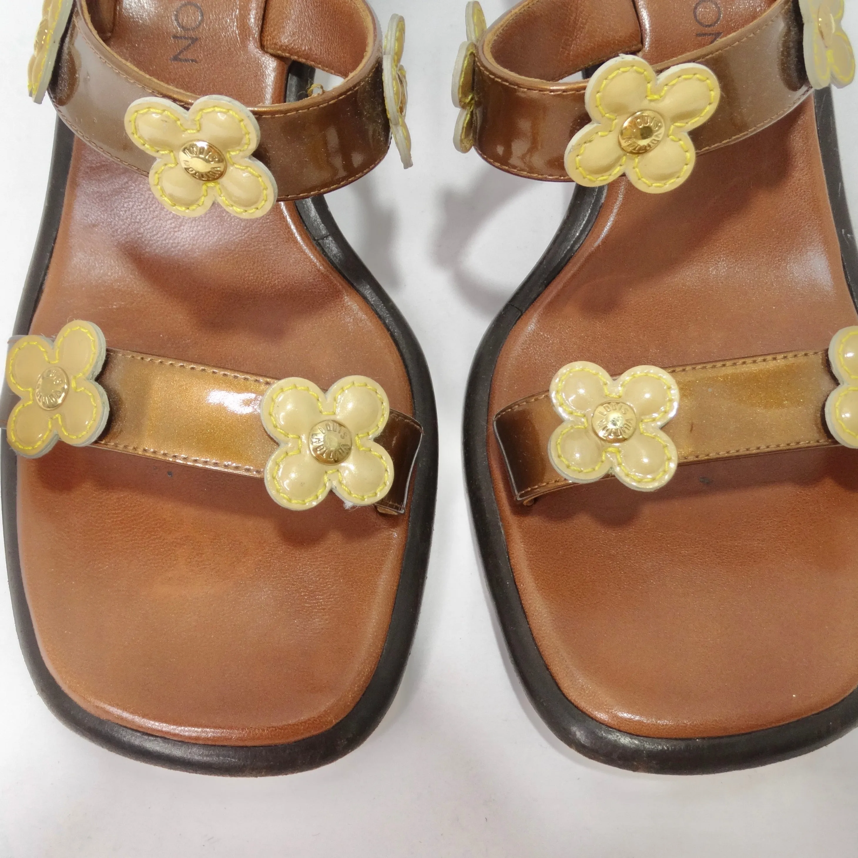 Louis Vuitton Patent Leather Flower Heels