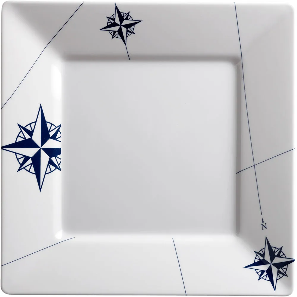 Marine Business Melamine Square, Flat Dinner Plate - NORTHWIND - 10" x 10" Set of 6 [15021C]