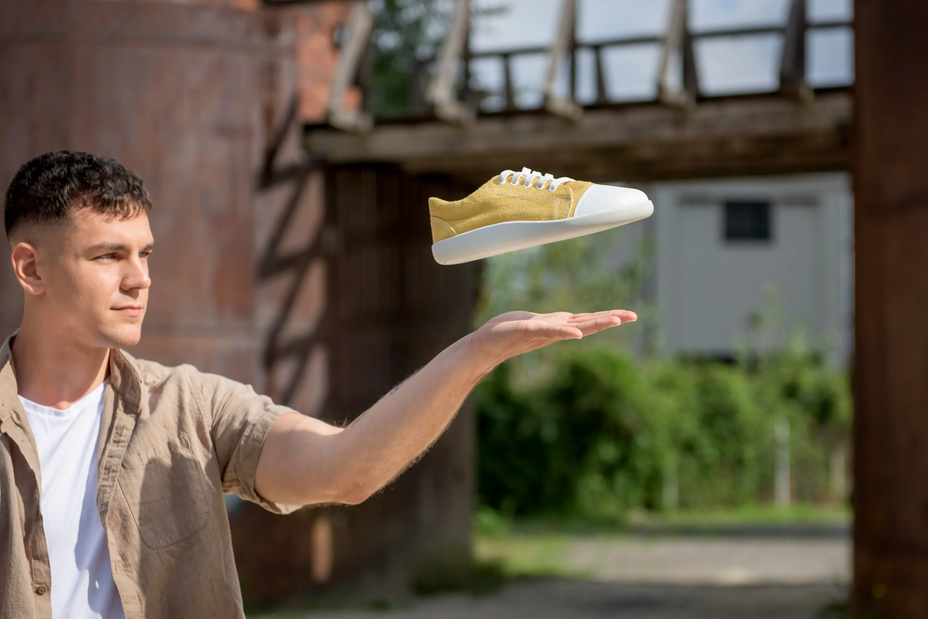 Men's Comfort sneakers Street – Mustard Hemp