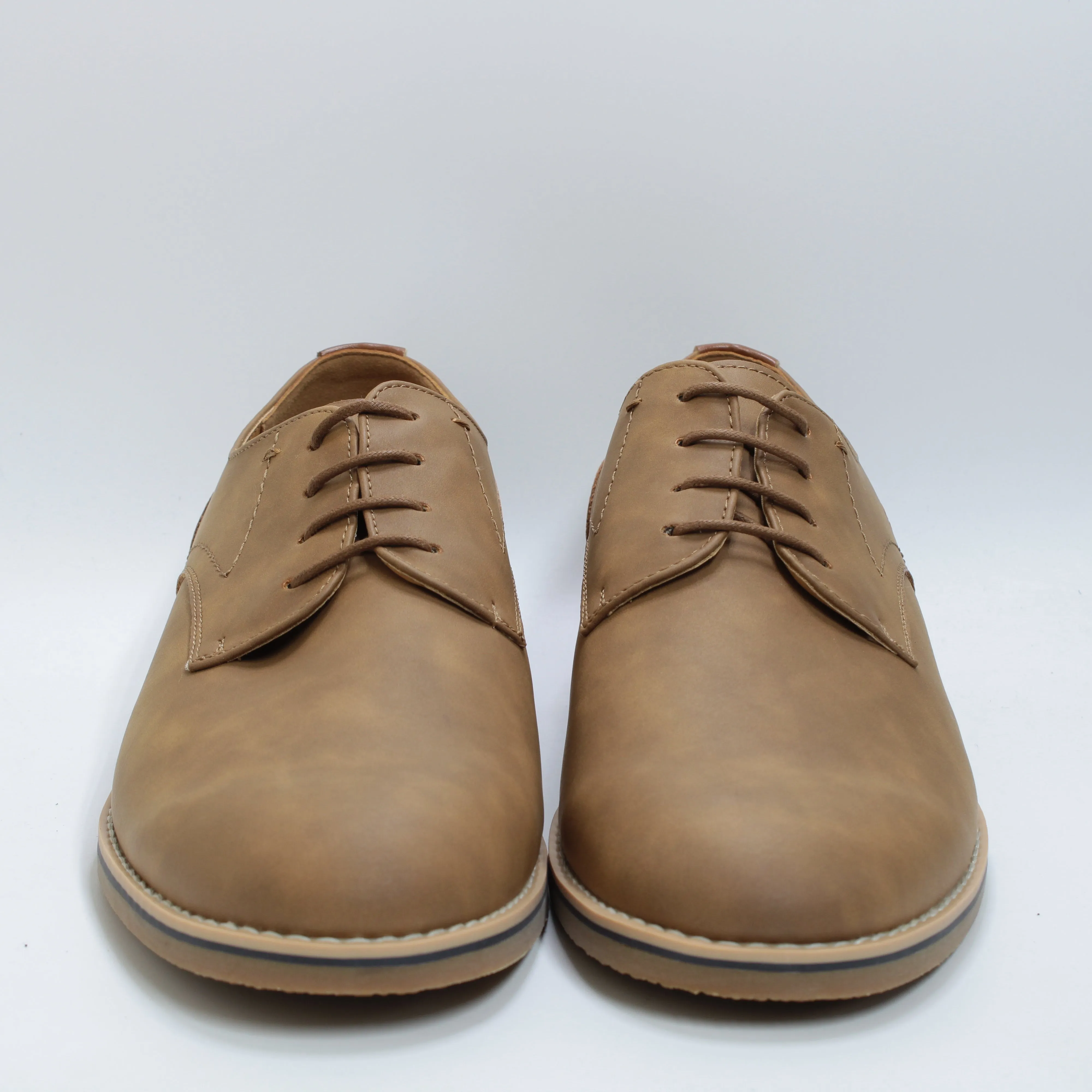 Mens Office Chess Derby Shoes Tan
