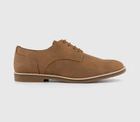 Mens Office Chess Derby Shoes Tan