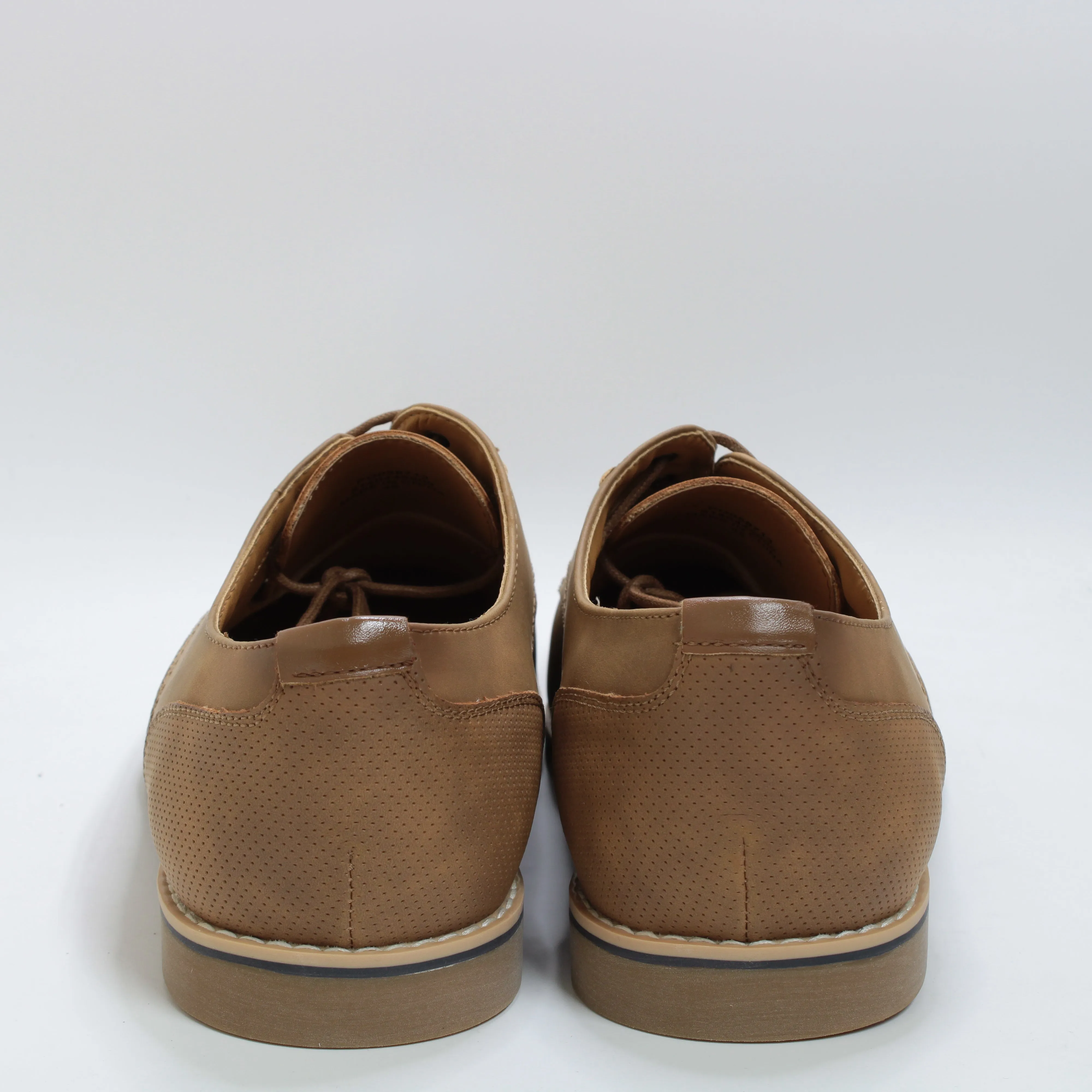 Mens Office Chess Derby Shoes Tan