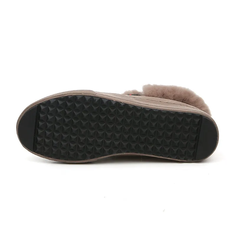 M.GENERAL Women Leather Winter Boots