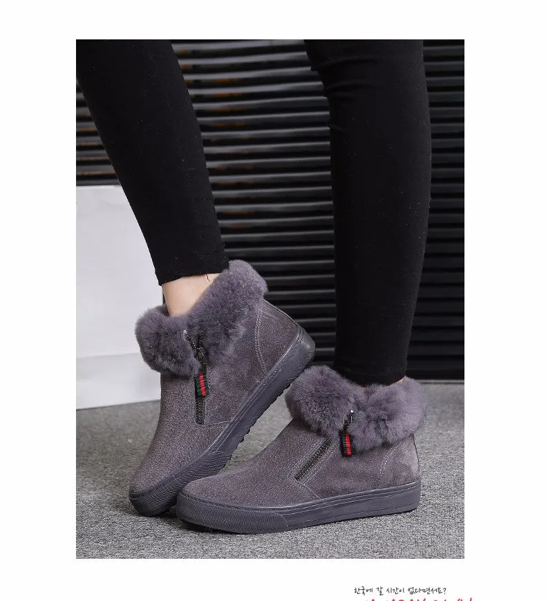 M.GENERAL Women Leather Winter Boots