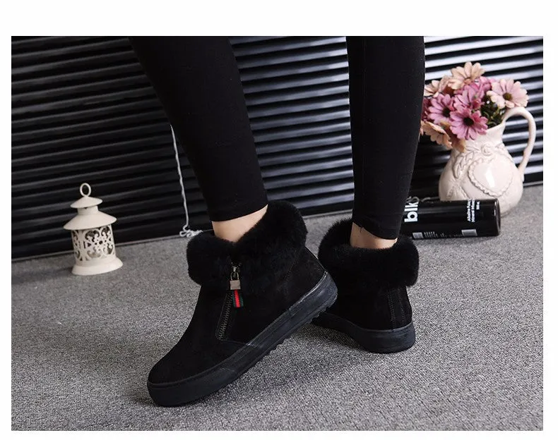 M.GENERAL Women Leather Winter Boots