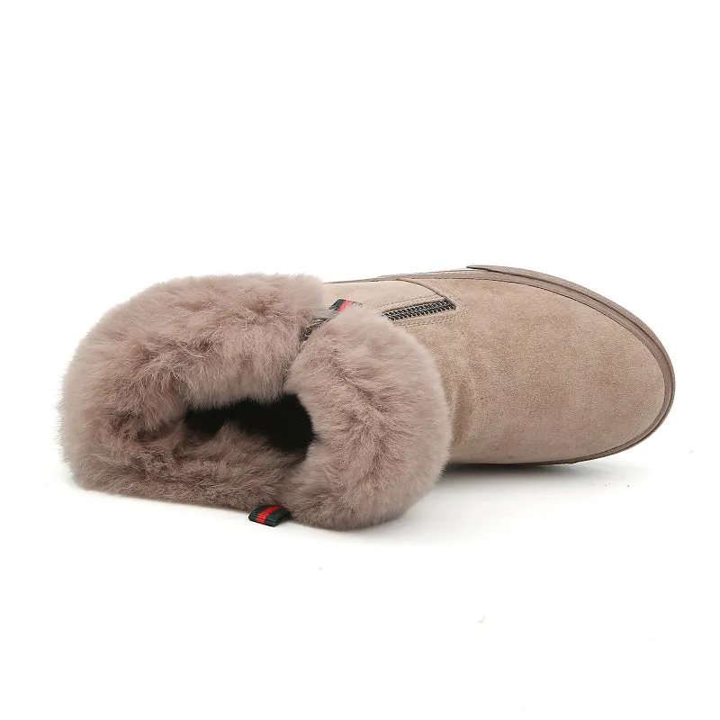 M.GENERAL Women Leather Winter Boots