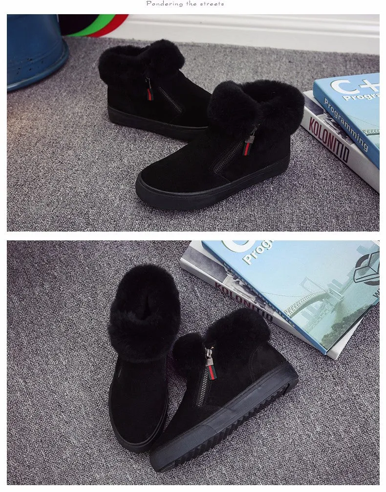 M.GENERAL Women Leather Winter Boots