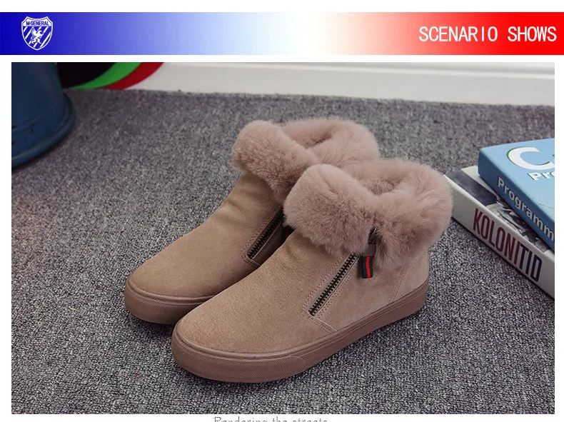 M.GENERAL Women Leather Winter Boots
