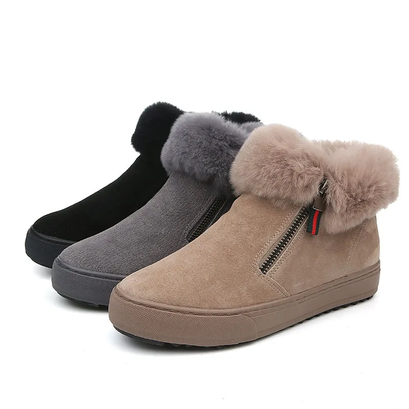 M.GENERAL Women Leather Winter Boots