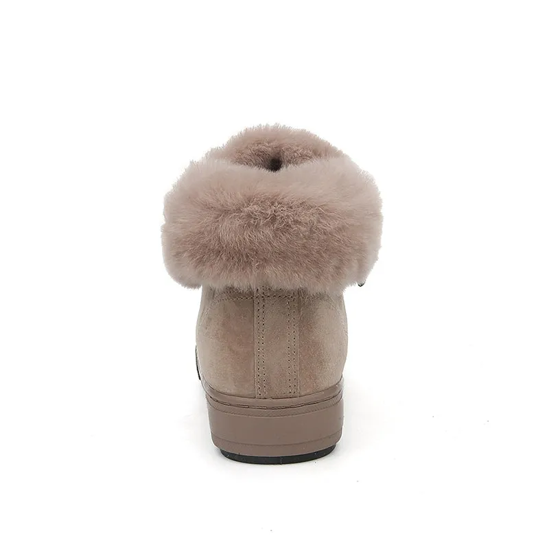 M.GENERAL Women Leather Winter Boots