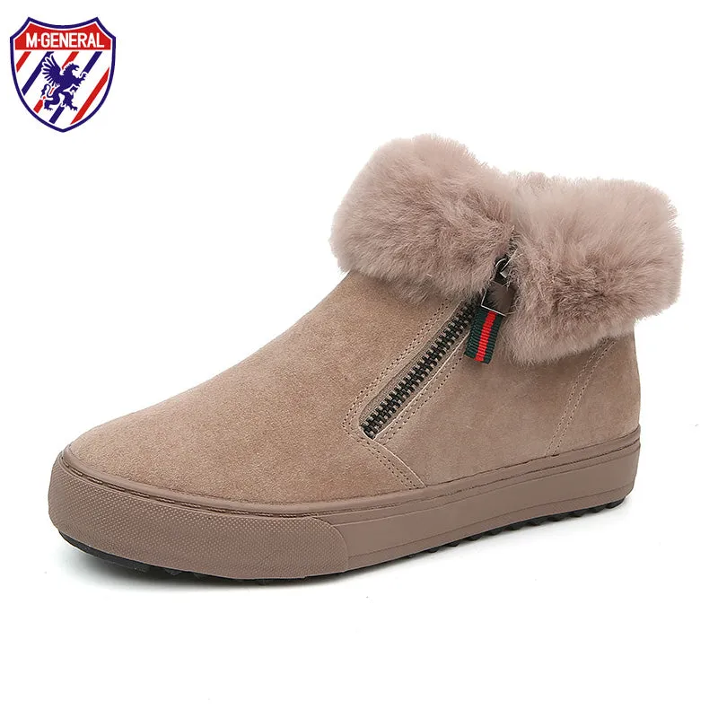 M.GENERAL Women Leather Winter Boots