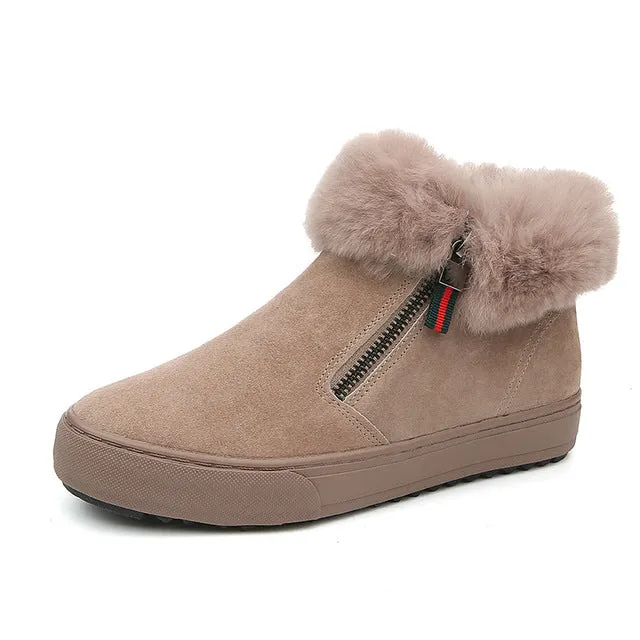M.GENERAL Women Leather Winter Boots