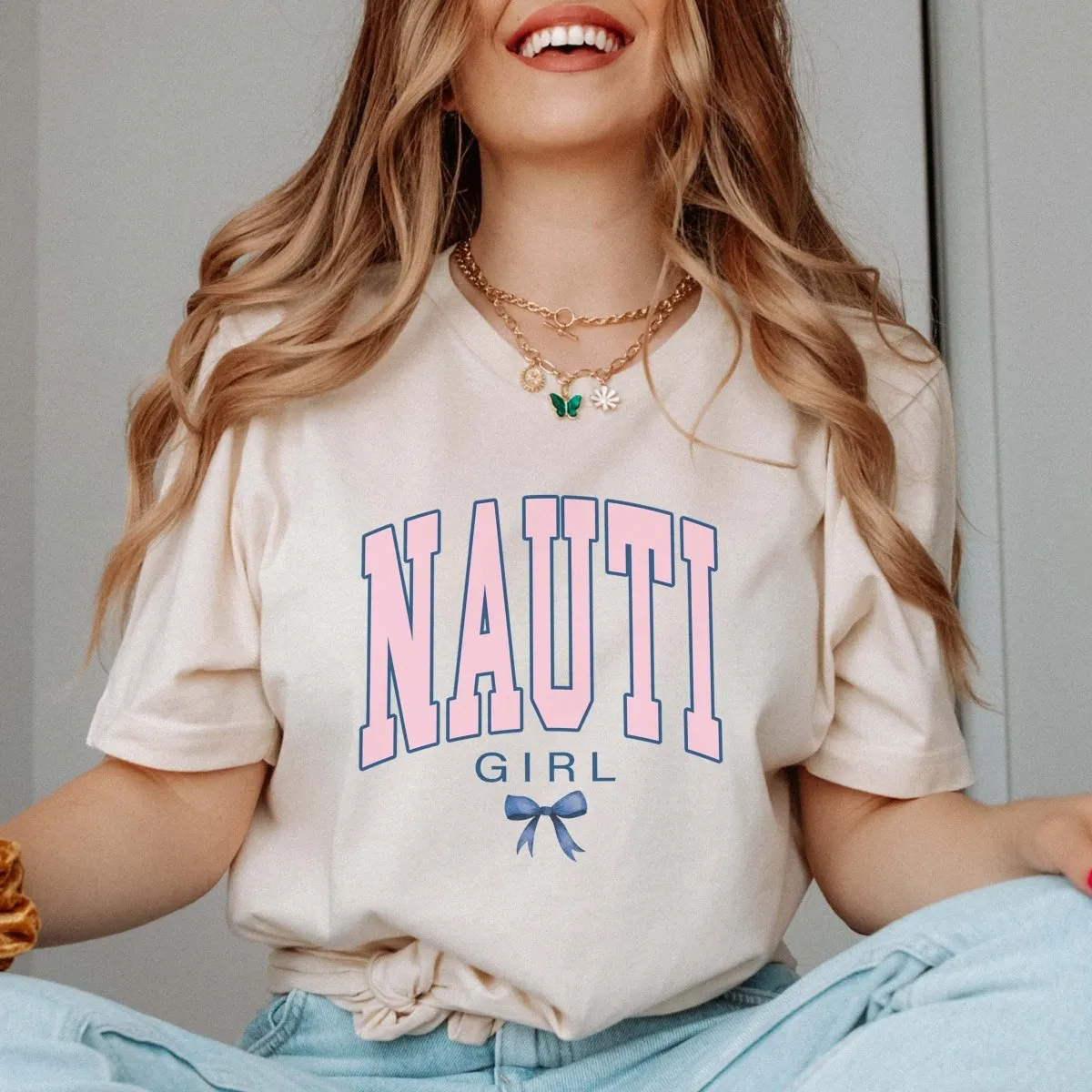 Nauti Girl With Bow Wholesale Tee - Fast Shipping