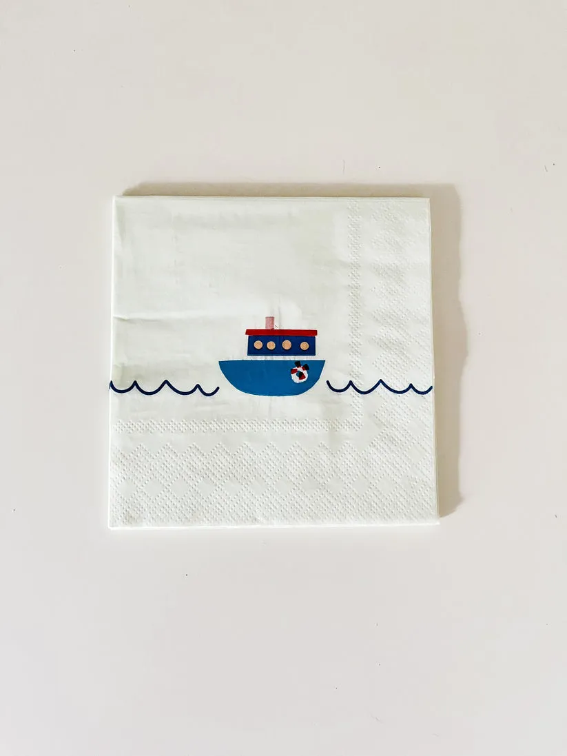 Nautical Boat Napkins Small-16pk. JL23 S3179