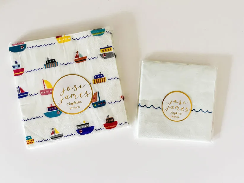 Nautical Boat Napkins Small-16pk. JL23 S3179