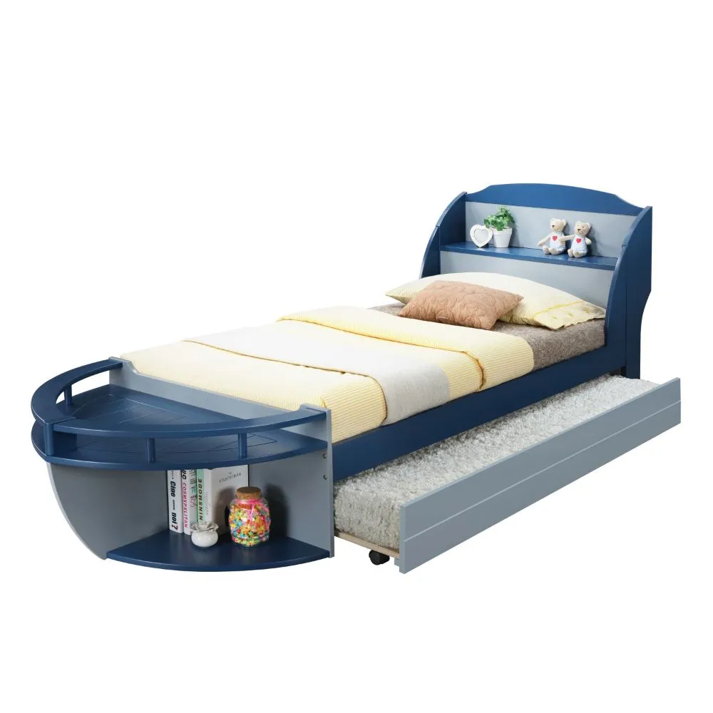 Neptune II Twin Bed, Gray & Navy