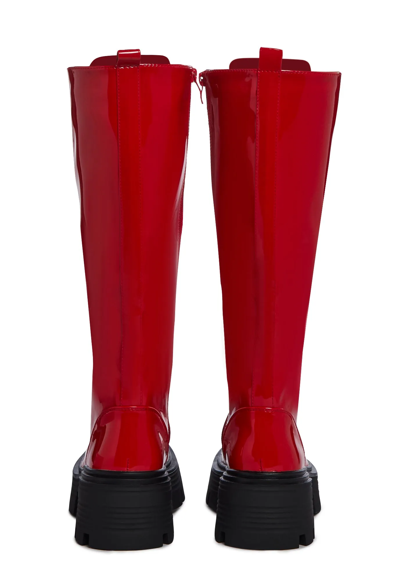 Never Better Combat Boots - Red