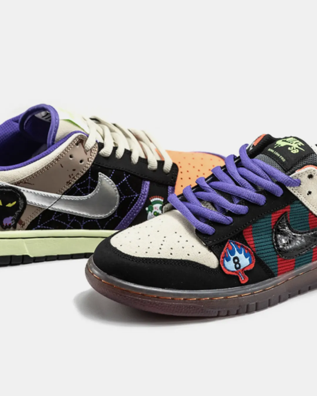 No Brainer x Nike Dunk Low 'What the Halloween Multi' Sneakers