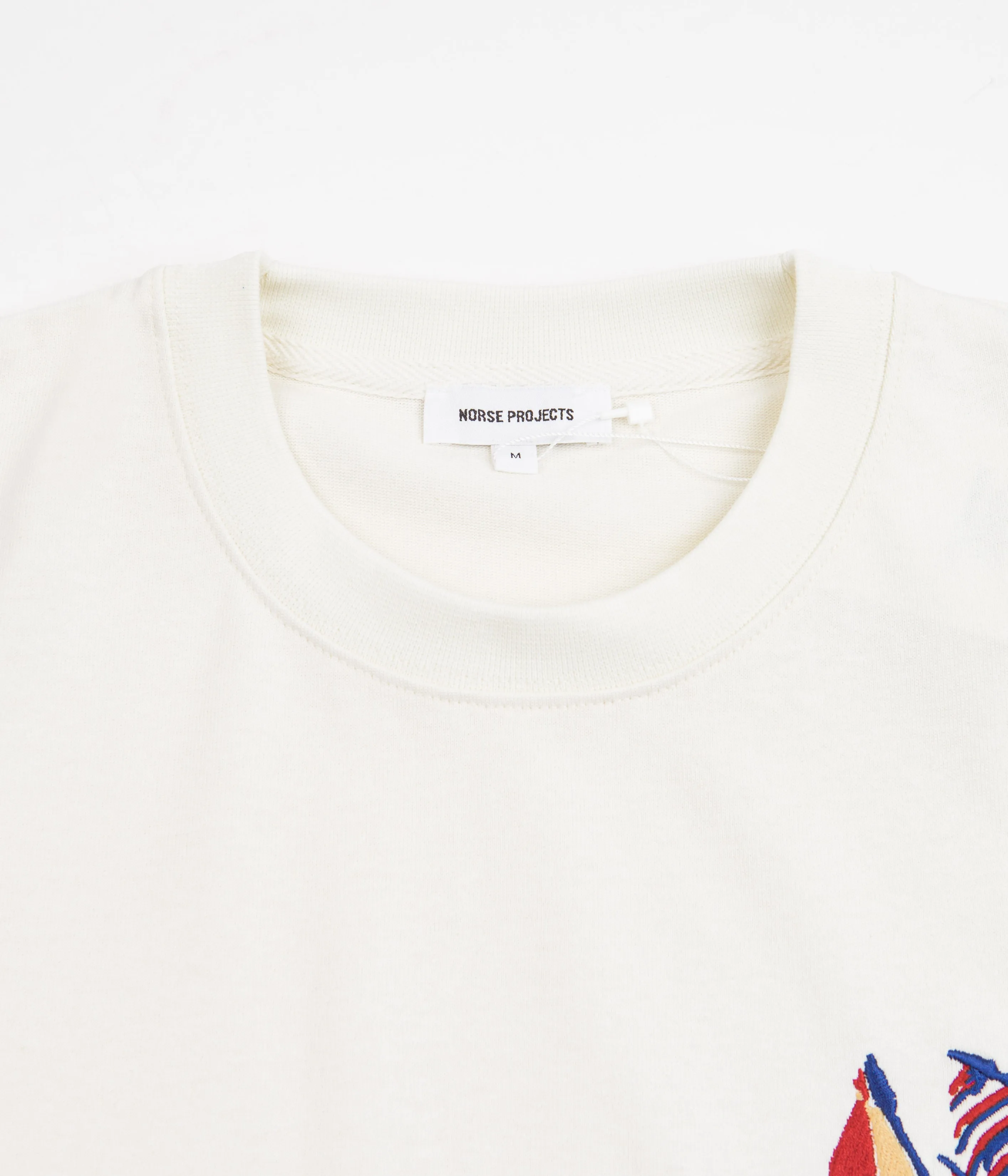 Norse Projects Johannes Boat Embroidery T-Shirt - Ecru