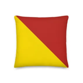 Oscar (O) Nautical Flag Premium Pillow, Semaphore O Pillow, Boat Pillows, Boat Gift, Nautical Decor