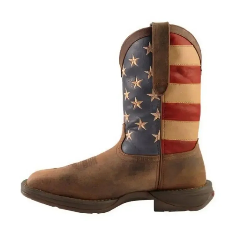 Patriot American flag round toe cowboy boots Durango boots Handmade Boots