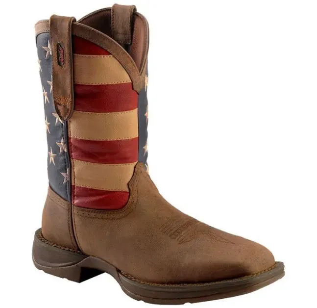 Patriot American flag round toe cowboy boots Durango boots Handmade Boots