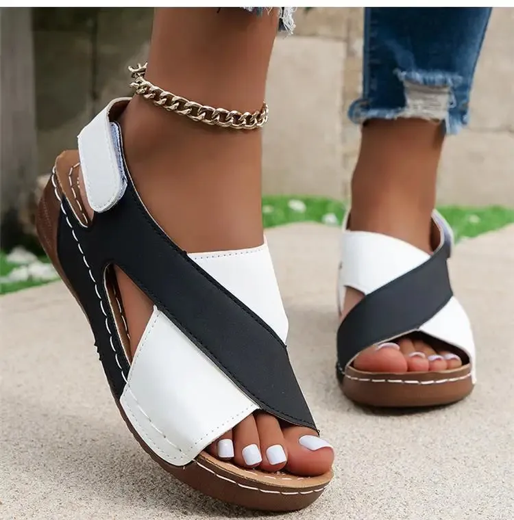 Retro Open Toe Women Sandals