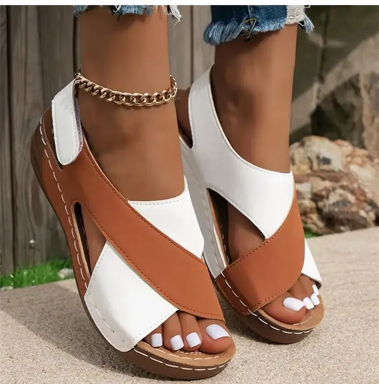 Retro Open Toe Women Sandals