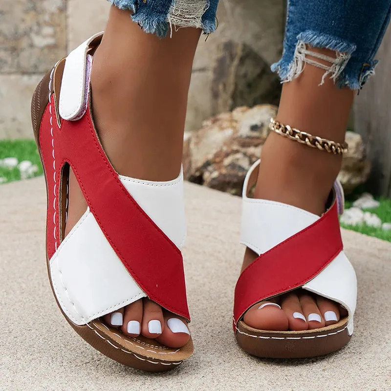 Retro Open Toe Women Sandals
