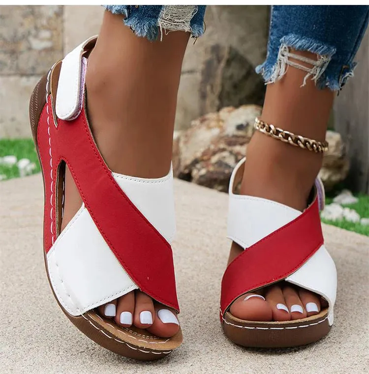 Retro Open Toe Women Sandals