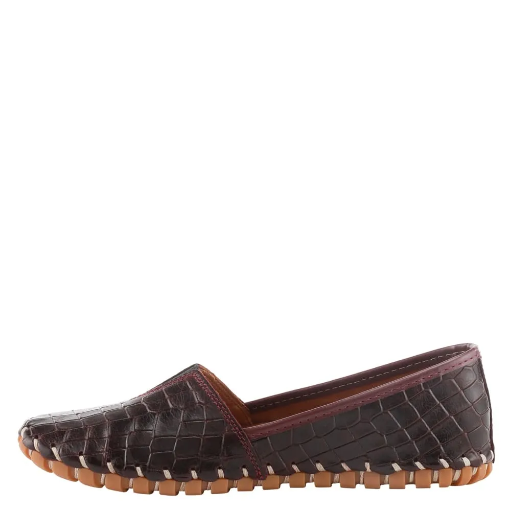 Spring Step Shoes Kathaleta Croco Women's Leather Round Toe Shoes