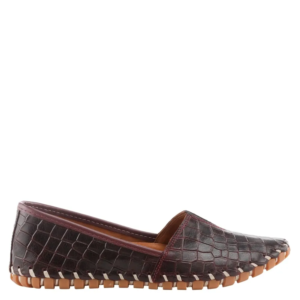 Spring Step Shoes Kathaleta Croco Women's Leather Round Toe Shoes