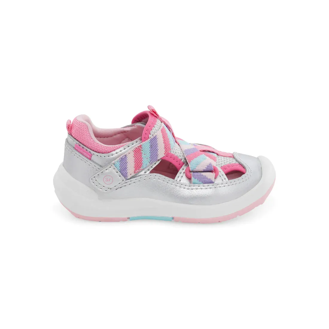 Stride Rite Surf | Silver/Rainbow Toddler Sandals
