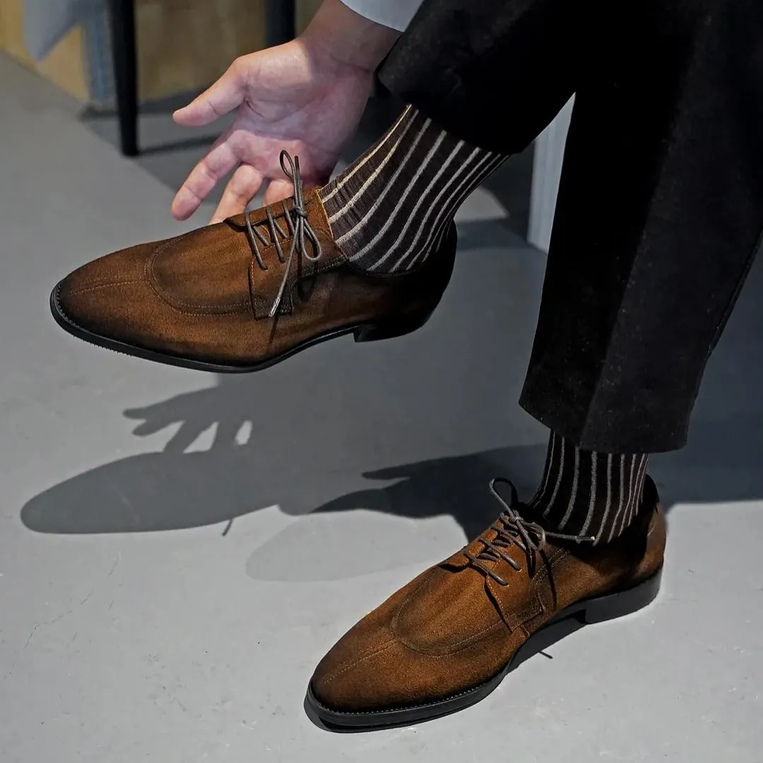 Suede Gentleman Casual Derby Shoes