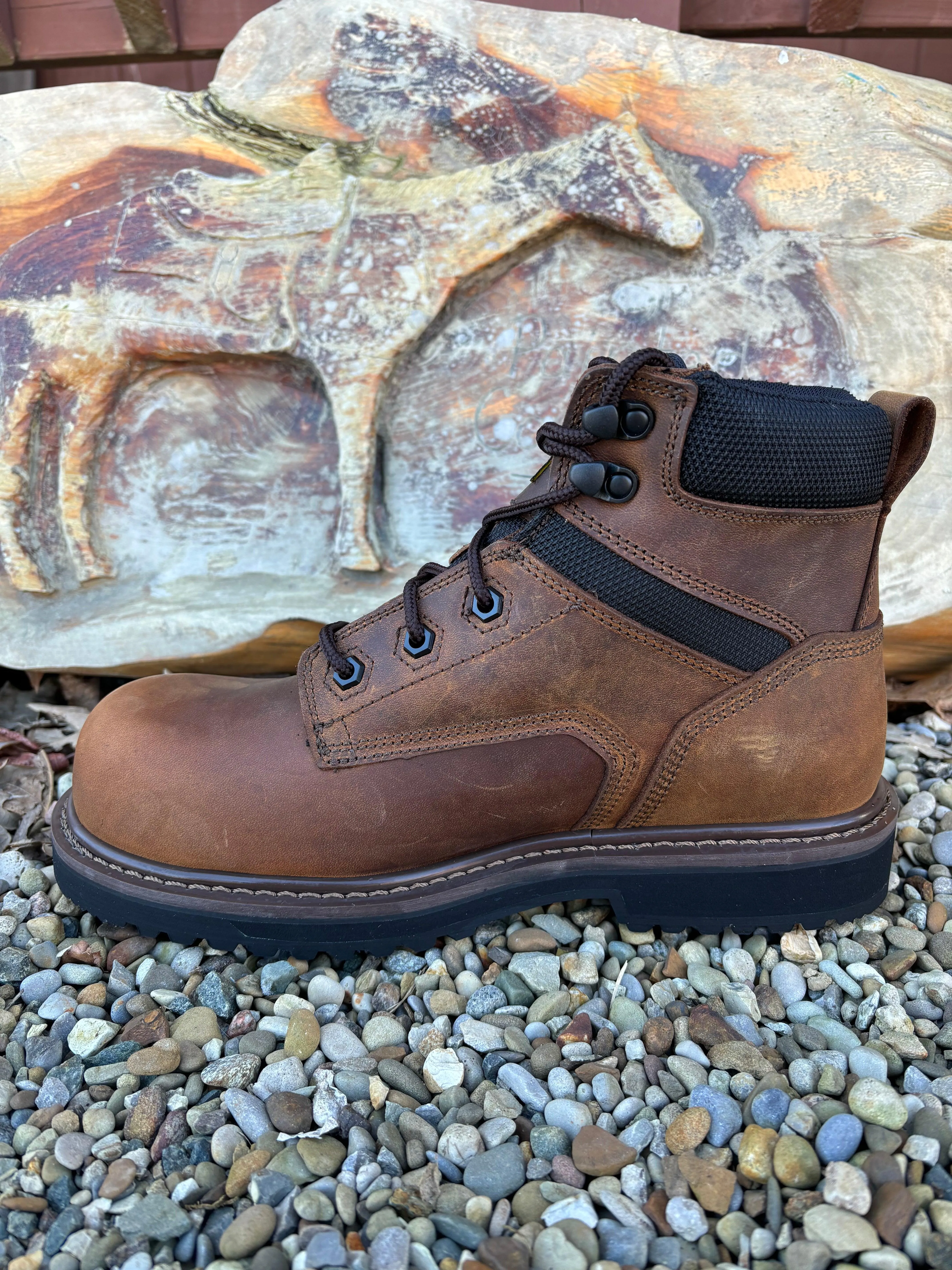 Thorogood Men's Job-Site Series 6” Crazyhorse Waterproof Safety Toe Work Boots 804-4143