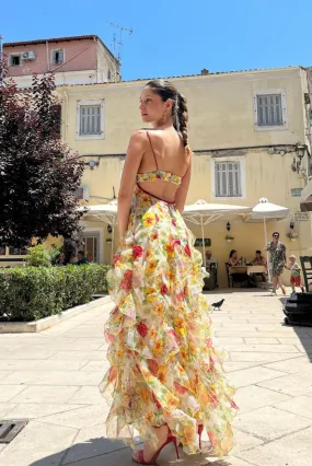 Vera ™ | Chiffon Floral Slit Maxi Dress