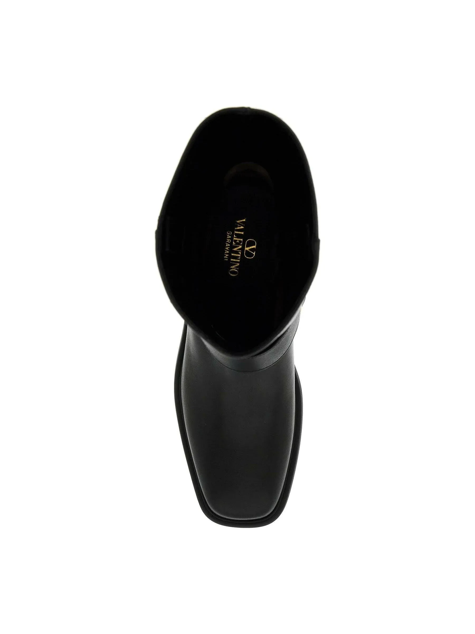 VLogo Signature Leather Biker Boots