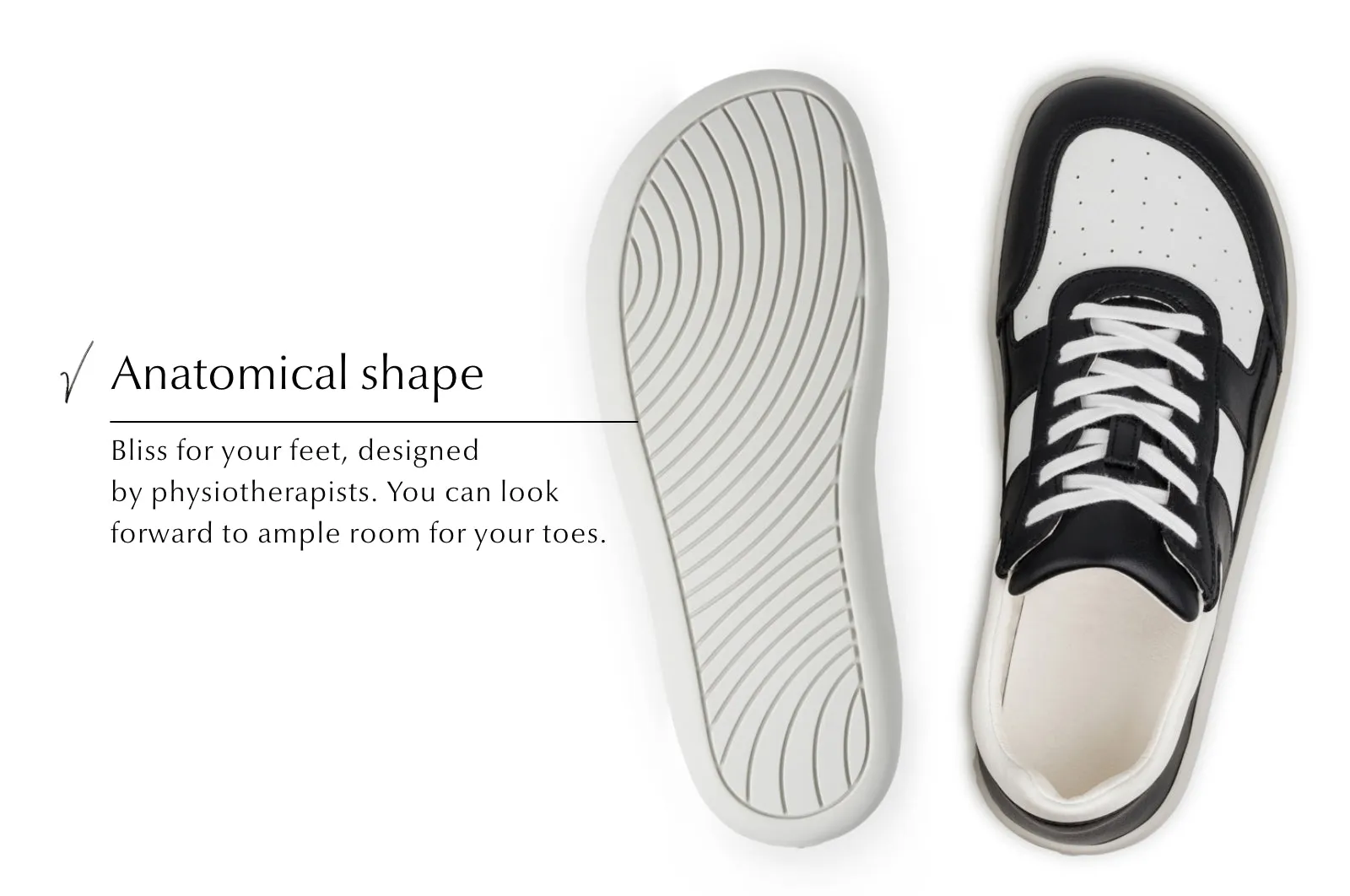 Women's Comfort Sneakers Yuva black and white