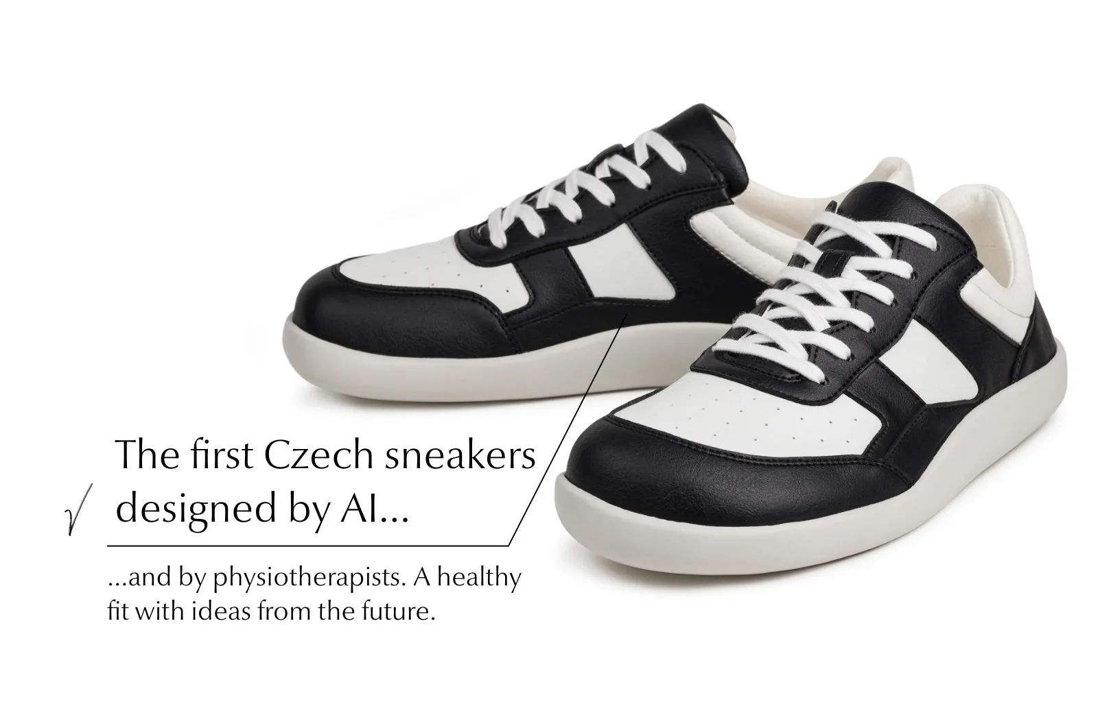 Women's Comfort Sneakers Yuva black and white