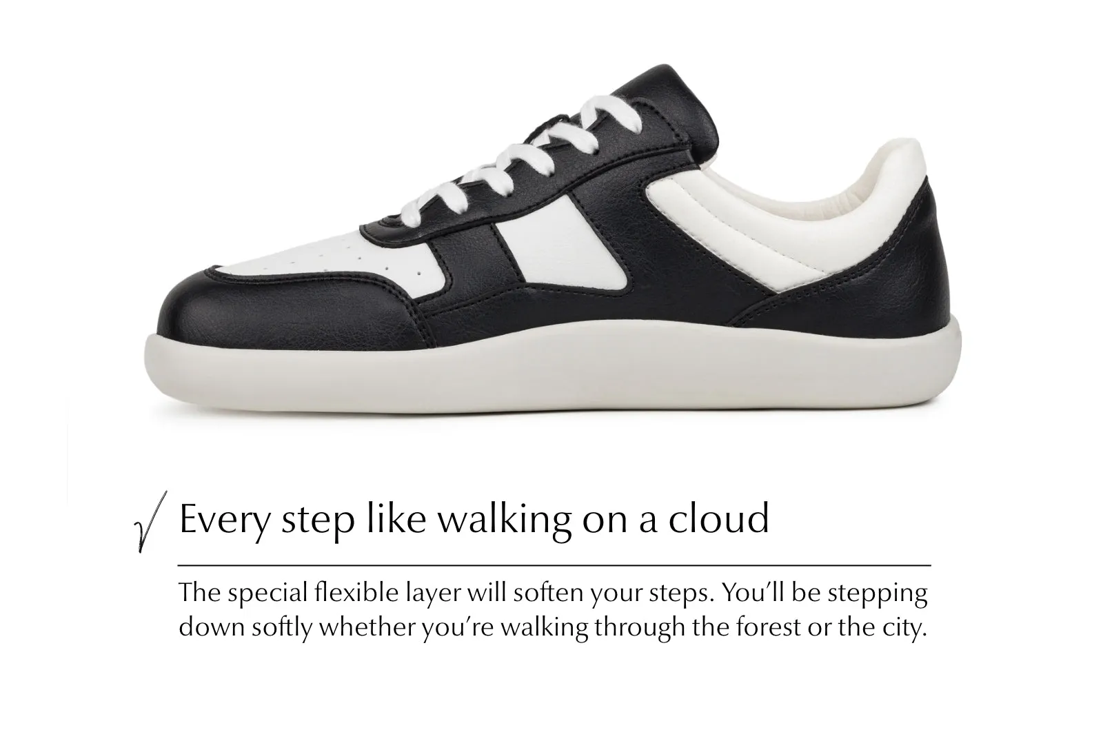 Women's Comfort Sneakers Yuva black and white