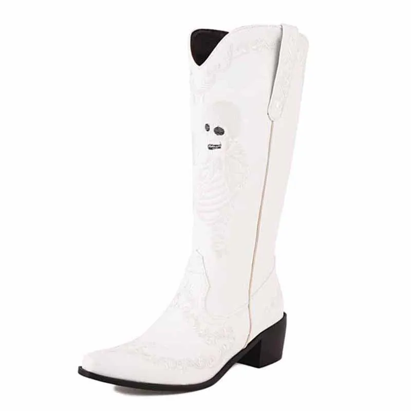 Women's Western Cowboy Boots Pull-on Mid Calf Cowgirl Boot
