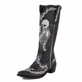 Women's Western Cowboy Boots Pull-on Mid Calf Cowgirl Boot