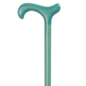 WOOD PASTEL COLORED DERBY CANE-AQUA