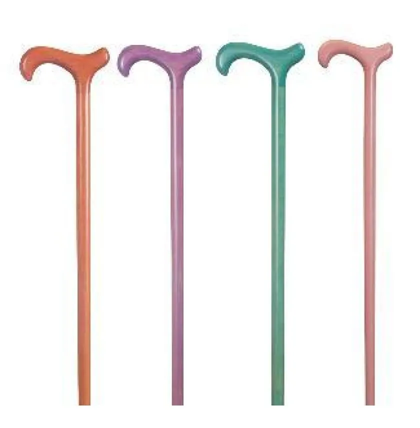 WOOD PASTEL COLORED DERBY CANE-AQUA